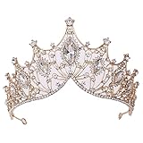 Montesy Modische bunte Kristallkrone, Braut-Tiara, Königin für Hochzeit, Kopfschmuck, Hochzeit,...