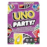 Mattel Games UNO Party Kartenspiel mit mit Karten und Sonderregeln für große Gruppen, für Kinder,...