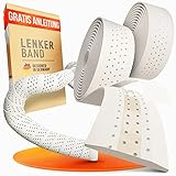 Kellago Lenkerband Rennrad Leder [ MIT VERBESSERTE DÄMPFUNG ] inkl. E-Book & 4x Klebestreifen -...