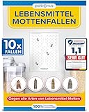 Patronus Lebensmittelmotten-Falle [10 Stück Vorteilspack] - Mottenfalle gegen Lebensmittel-Motten...