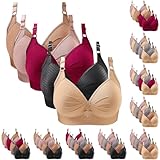 Bralette mit V-Ausschnitt für Damen, Bügel-BHs, Multipack, volle Abdeckung, nicht gepolstert,...