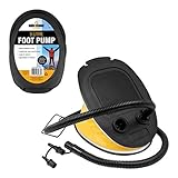 Milestone Camping 85830 Tragbare Luftpumpe Blasebalg Fußpumpe Ballons Schwimmreifen aufblasbar...