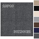 Selbstklebende Teppichfliesen 30x30cm Selbstliegend - 10 Stück Set - 0.9m² - Teppichboden, Teppich...