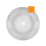 Nachtmann Teller Ø 32 cm, 2 Stück, Rumba, 89995-0, Platzteller aus Kristallglas, Speiseteller...