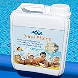 3-in-1 Flüssigkeit, Poolreinigung Wasserpflege - Ideale 2 L - gegen Algen und Ablagerungen im Pool...