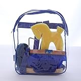 Kerbl Kinderrucksack mit Putzzeug für das Pferd, Putzrucksack, Putzbox, 6–teilig -Blau-