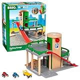 BRIO World 33204 - Parkhaus, Straßen & Schienen - Eisenbahnzubehör Holzeisenbahn - Empfohlen für...