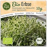 Little Plants Bio Erbsen Sprossen Samen [10g] - Erbsen-Samen - Erbsensprossen & Microgreens zum...