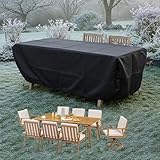 AJALGZ-125x95x100cm/Länge x Breite x Höhe Schwarz Abdeckung Gartenmöbel Winterfest Wasserdicht...