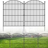 IMSGVIFO Steckzaun Metall,Teichzaun 80cm Hoch,10x Oberbogen Rund Dekorativer Gartenzaun,Gitterzaun...