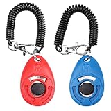 OYEFLY Hunde Clicker, Klicker mit Großem Knopf,2 Stück Hunde Klicker Set für Hundetraining...