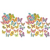 Baker Ross EF805 Schmetterling Moosgummi Sticker - 105 Stück, Schaumstoff Aufkleber für Kinder zum...