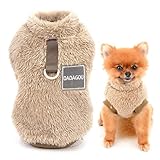 SMALLLEE_LUCKY_STORE Haustier-Sherpa-Fleece-Pullover Weste Rollkragenpullover mit D-Ring weiches...