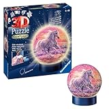 Ravensburger 3D Puzzle 11843 - Nachtlicht Puzzle-Ball Pferde am Strand - 72 Teile - ab 6 Jahren, LED...