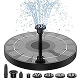 AISITIN Solarbrunnen für Draussen, 2.5W Solar Springbrunnen für Außen mit 6 Sprüh Effekten,...