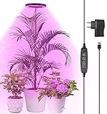 Qoolife Pflanzenlampe led Vollspektrum für Zimmerpflanzen, 147 CM Höhenverstellbare Pflanzenlicht...