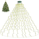 aneeway Lichterkette Weihnachtsbaum WarmWeiß, Weihnachtsbeleuchtung mit 8 Leuchtmodi, 400 LEDs...