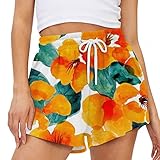 jieGorge Damen-Shorts, atmungsaktiv, Lauf-Shorts, leichte Hotpants, Sweat-Shorts, Kordelzug,...