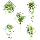 Prmape 5 Stück Wandtattoo Grünen Pflanzen, 3D Grünen Pflanzen Wandaufkleber, Simulation Hängende...