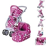 Knorrtoys 90745 - Puppenwagen Coco - Star Dark pink