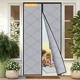 Sylken Thermo Türvorhang Kälteschutz 80 x 200 cm, Magnetischer Wärmeschutzvorhang für Türen...