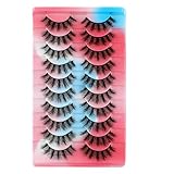 10 Paar Fake Lashes Halbe Wimpern Lashes Cat Eye Katzenaugenwimpern 3D Falsche Wimpern Katzenauge...