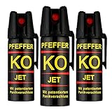 KO Pfefferspray Jet | Fog Verteidigungsspray | Abwehrspray Hundeabwehr | zur Selbstverteidigung |...