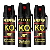 KO Pfefferspray Jet | Fog Verteidigungsspray | Abwehrspray Hundeabwehr | zur Selbstverteidigung |...