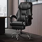 Ergonomischer Bürostuhl für Führungskräfte mit Rollen, Schreibtischstuhl aus Leder mit hoher...