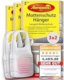 Aeroxon Mottenfalle Kleidermotten, Mottenschutz für Kleiderschrank - 3x2 Stück -...