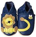 ENGEL + PIRATEN Krabbelschuhe Baby Leder Mädchen Jungen Babyschuhe Hausschuhe Kleinkind Weiche...