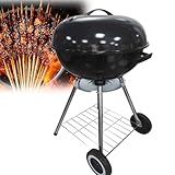 Holzkohlegrill, Barbecue Holzkohle, tragbarer Grill mit fester Aufbewahrung, 4-Bein-Ständer und...