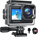 WOLFANG GA120 Action Cam 4K 20MP WiFi, Unterwasserkamera 40M Wasserdicht Kamera, 170° Weitwinkel...