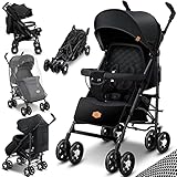 KIDIZ® Kinderwagen City-Pro Buggy Kinderbuggy klappbar Liegebuggy Sportwagen Faltbar 360°...