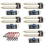 AZDelivery 5 x Bodenfeuchtesensor Hygrometer Boden Feuchtigkeit Module kompatibel mit Arduino und...