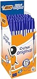 BIC 8373609 Kugelschreiber Cristal Medium, Blau, Strichstärke 0,4mm, 50 Stück