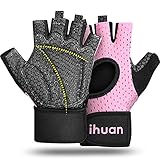 ihuan Atmungsaktive Fitness Handschuhe Herren Damen ​- Trainingshandschuhe Herren, Gym Handschuhe,...