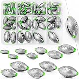 VEPEPE 55 Stück Angelgewichte Bleie Kit 12 Größen Plastikkern Gewichte Angeln Sinker 2g-60g...