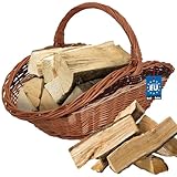 KOTARBAU® Weidenkorb für Kaminholz Holzkorb für Kaminholz Weide mit Henkel Kaminholzkorb Weide...