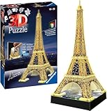 Ravensburger 3D Puzzle 12579 - Der Eiffelturm Night Edition - das weltbekannte Wahrzeichen von Paris...