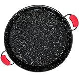 briebe Emaillierte Paellapfanne Valencianische 46 cm, Antihaftbeschichteter Emaillierter Stahl, 12...