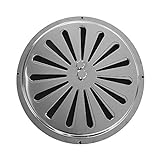 Kreisförmiges Reguliertes Lüftungsgitter aus Edelstahl, mit Einem Durchmesser von 17,5 cm
