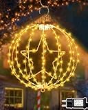 Redefun Weihnachtsbeleuchtung Außen Kugel 30CM 200 LED Kugel mit Timer, Hängende Leuchtkugel...