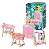 BABY born Minis Playset Möbelset mit Kleiderschrank, Kleiderstange, Stubenwagen und Wickeltisch,...