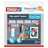 tesa Powerstrips CLICK - Klett-Klebepads zum An- und Abklicken von Bilderrahmen und Wanddekorationen...