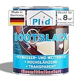 PLID® Bootslack Farblos Glänzend für Holz - Klarlack Holz Wasserfest - Küchenarbeitsplatte...