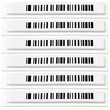 AM Klebeetiketten AM 58 kHz Sicherungsetiketten mit Dummy Barcode deaktivierbar Warensicherung...