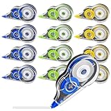 12er Pack Korrekturroller, 12m x 5mm Korrekturmaus Set, Mini Maus Roller Korrigieren mit...