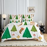 HYSNKSM Bettwäsche 200x200 Grün Bettwäsche Sets 3Teilig Mikrofaser Bettbezug 200 x 200 und 2...