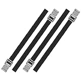 ProPlus 321285 Spannriemen mit Metallschnalle 18mm-40cm Set von 4 Stück, Schwarz
